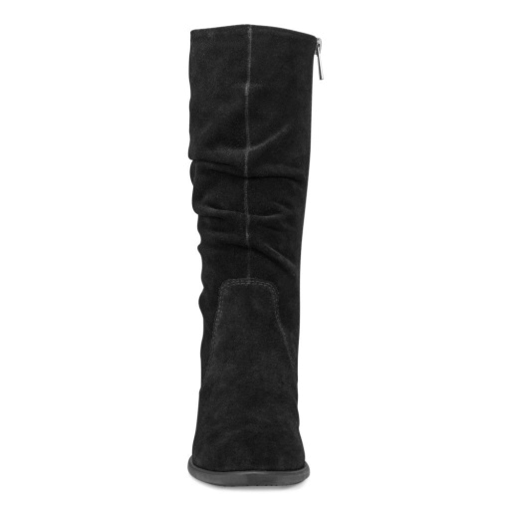 earth Vine Block Heel Almond Toe Casual Boot - Women's Cushioned Boot - Black - 3