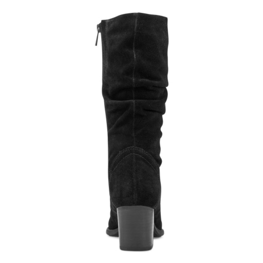 earth Vine Block Heel Almond Toe Casual Boot - Women's Cushioned Boot - Black - 4