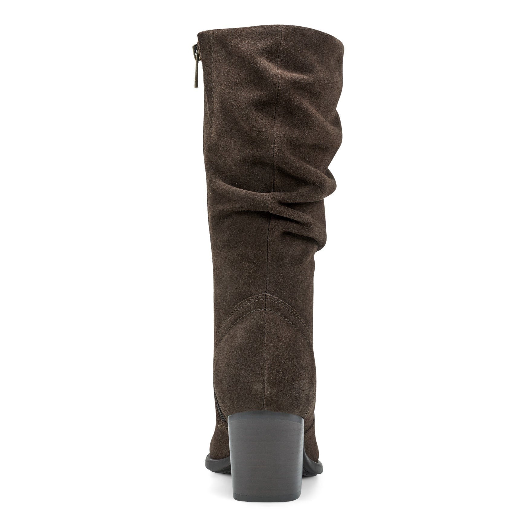 earth Vine Block Heel Almond Toe Casual Boot - Women's Cushioned Boot - Dark Brown - 4