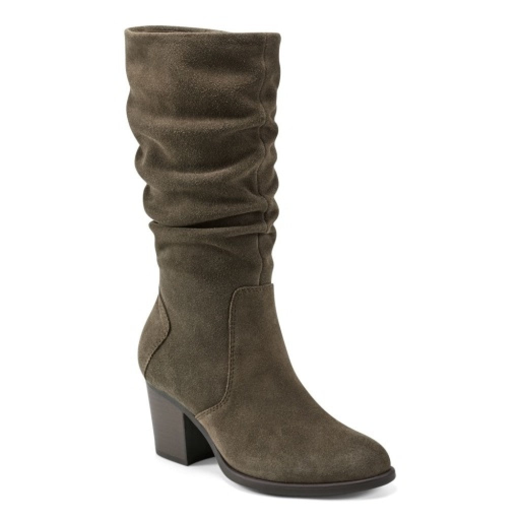 earth Vine Block Heel Almond Toe Casual Boot - Women's Cushioned Boot