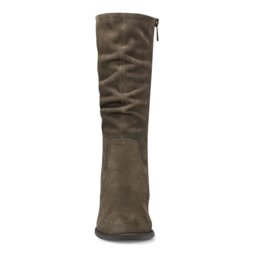 earth Vine Block Heel Almond Toe Casual Boot - Women's Cushioned Boot - Dark Green - 3