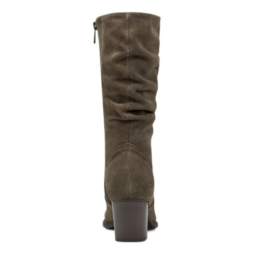 earth Vine Block Heel Almond Toe Casual Boot - Women's Cushioned Boot - Dark Green - 4