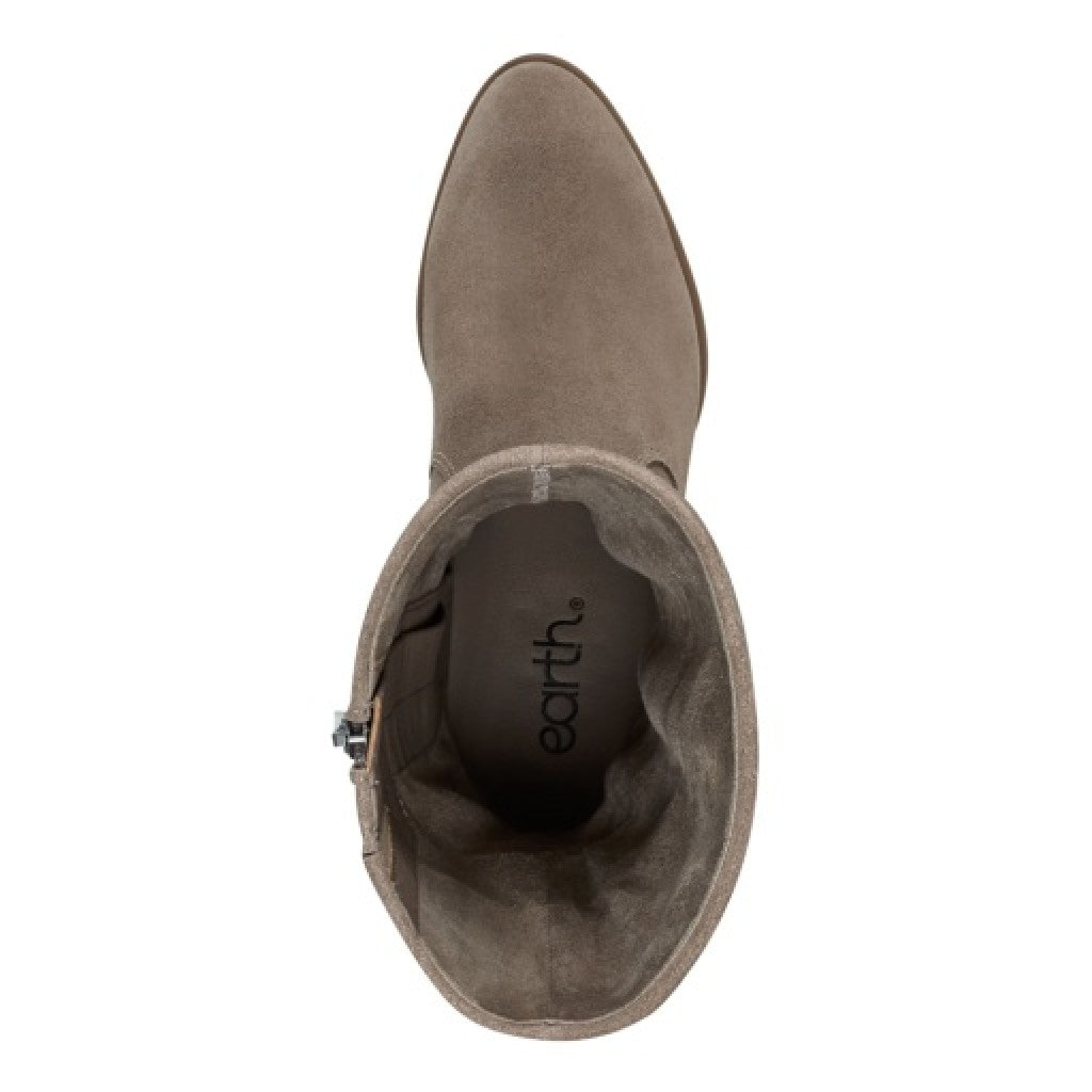 earth Vine Block Heel Almond Toe Casual Boot - Women's Cushioned Boot - Taupe - 6