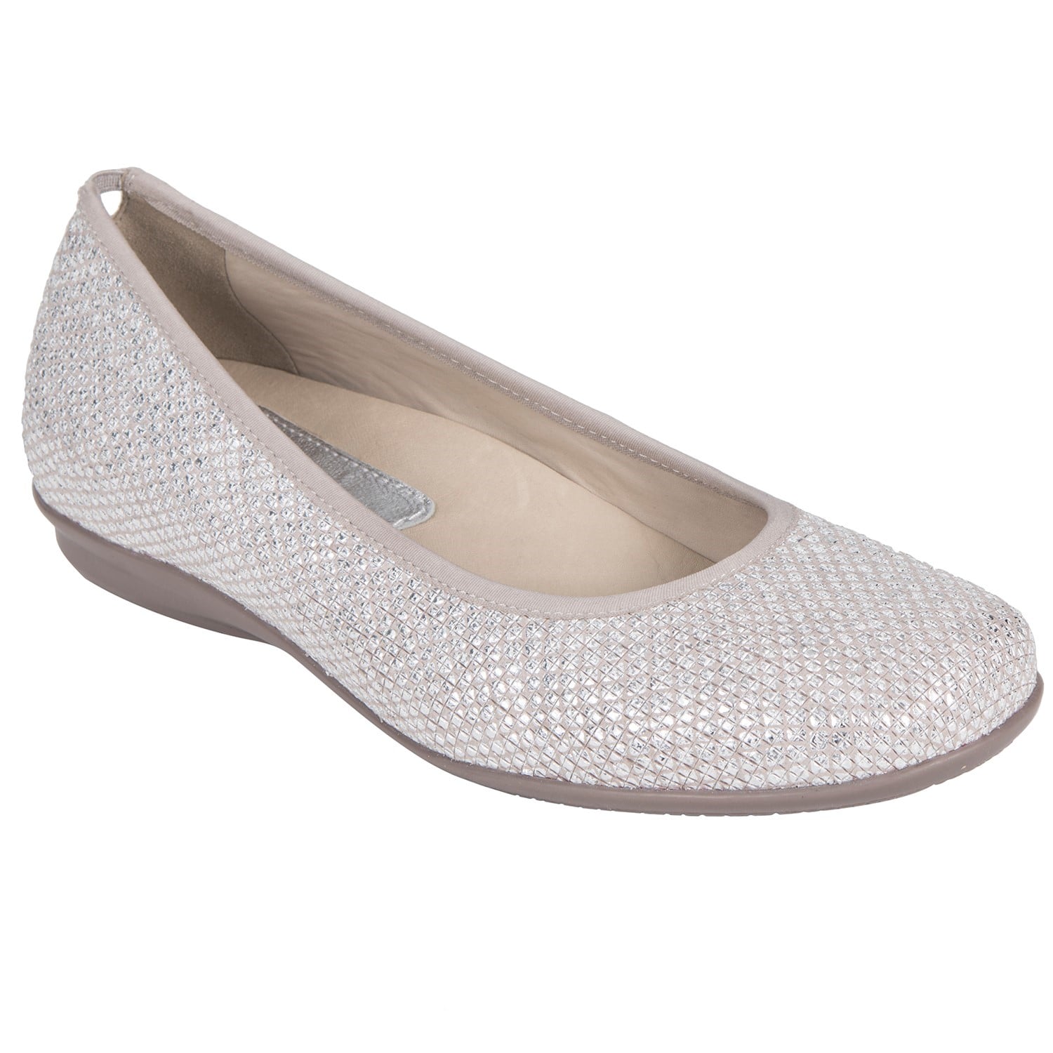 Earthies Ennis - Women's Ballet Flat - Taupe - quarter main