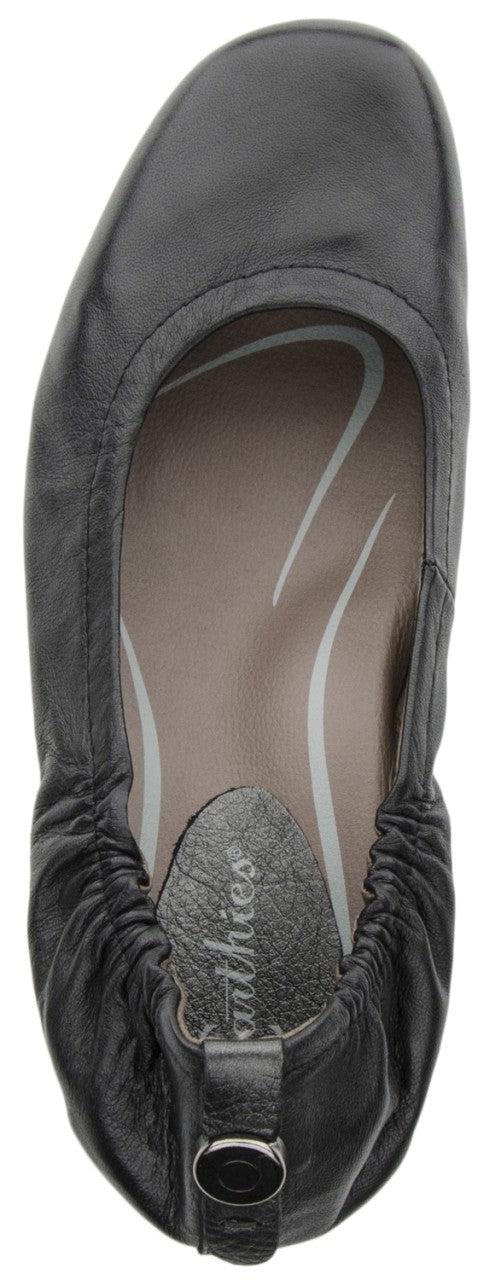 Earthies Tolo - Women's Casual Flats - Black Leather