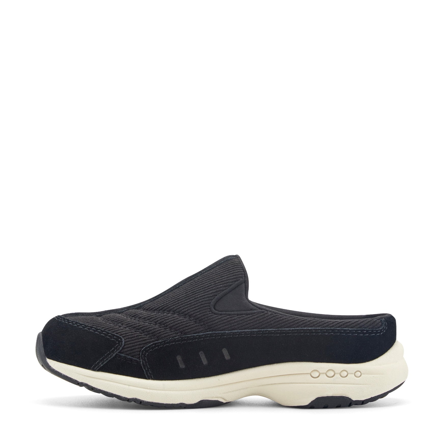 Easy Spirit Traveltime Suede and Corduroy Women's Clogs - Black Suede/Corduroy - View 4