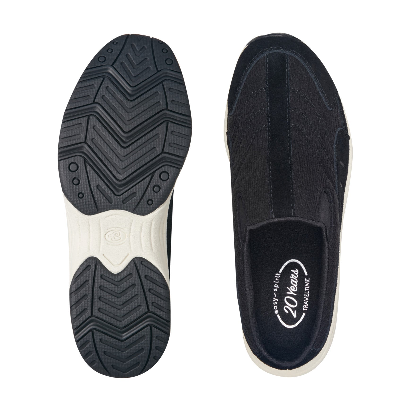 Easy Spirit Traveltime Suede and Corduroy Women's Clogs - Black Suede/Corduroy - View 5