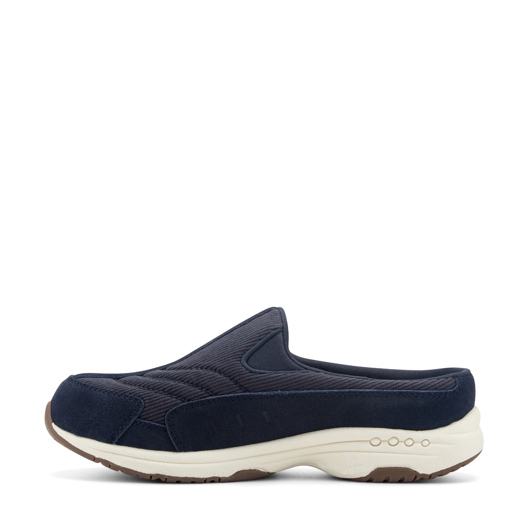 Easy Spirit Traveltime Suede and Corduroy Women's Clogs - Navy Suede/Corduroy - View 4