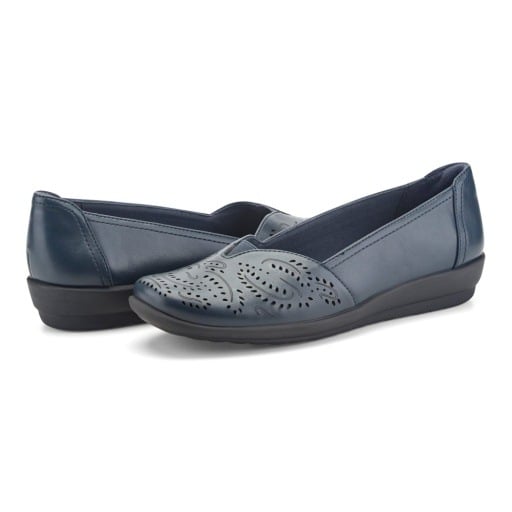 Easy Spirit Anika Women's Perforated Slip-On Flats - Dark Blue - View 6