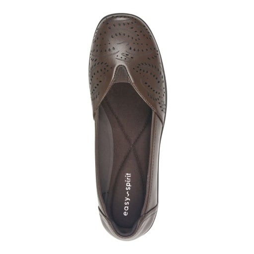 Easy Spirit Anika Women's Perforated Slip-On Flats - Dark Brown - View 5