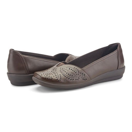 Easy Spirit Anika Women's Perforated Slip-On Flats - Dark Brown - View 6