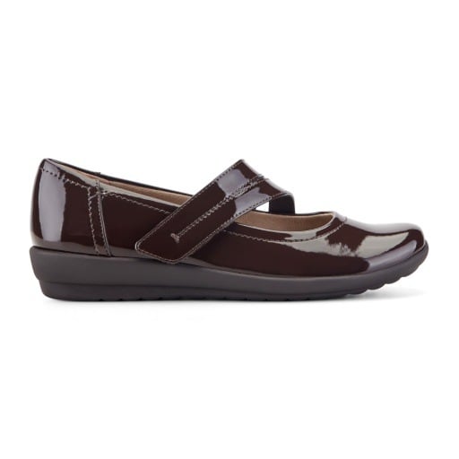 Easy Spirit Aranza Women's Mary Jane Flats - Dark Brown Patent - View 2