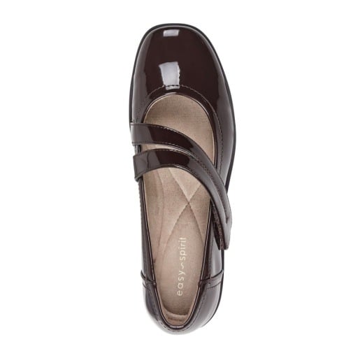 Easy Spirit Aranza Women's Mary Jane Flats - Dark Brown Patent - View 5