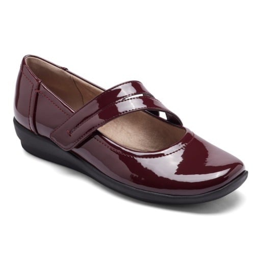 Easy Spirit Aranza Women's Mary Jane Flats - Dark Red Patent - View 1