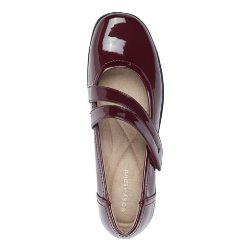 Easy Spirit Aranza Women's Mary Jane Flats - Dark Red Patent - View 6