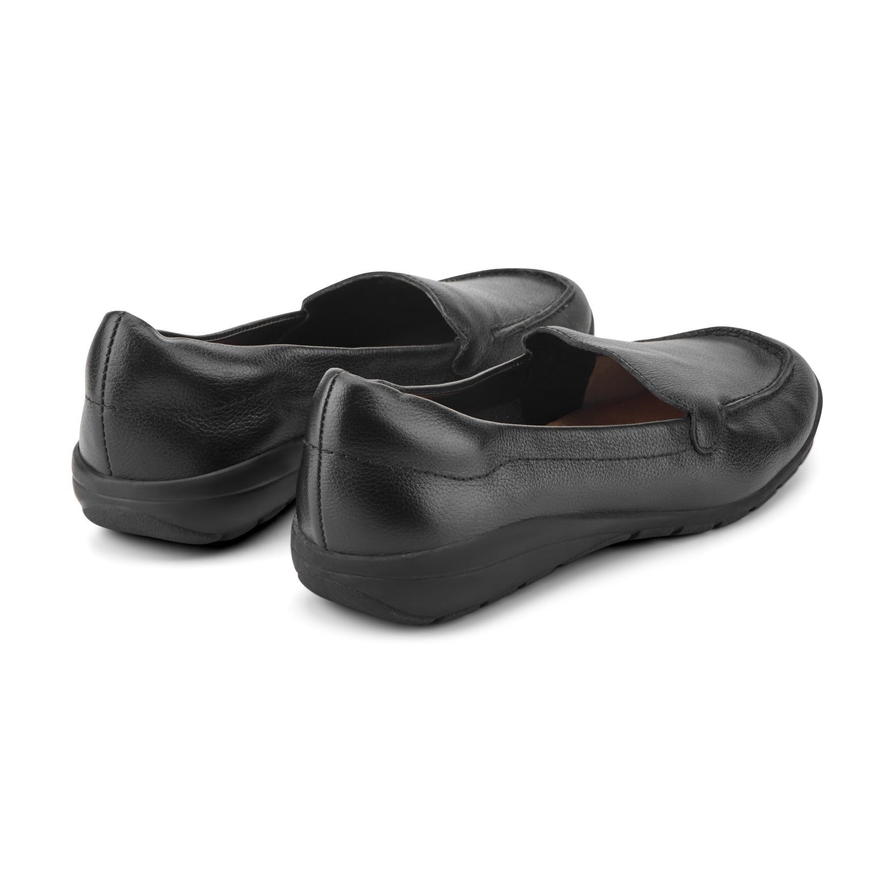 Easy Spirit Abide Casual Cushioned Arch Support Women's Casual Loafer - Black Leather - 3