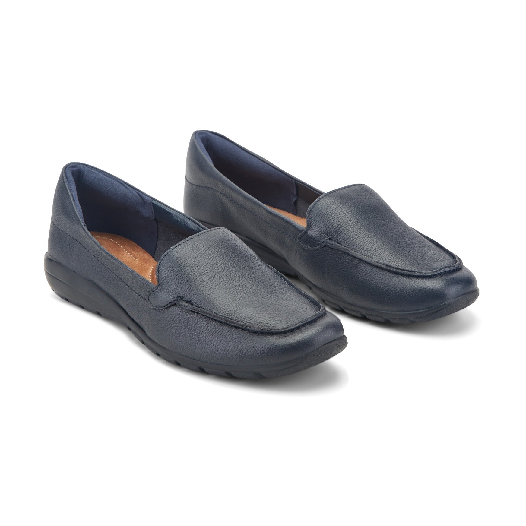 Easy Spirit Abide Casual Cushioned Arch Support Women's Casual Loafer - Bright Navy Leather - 2
