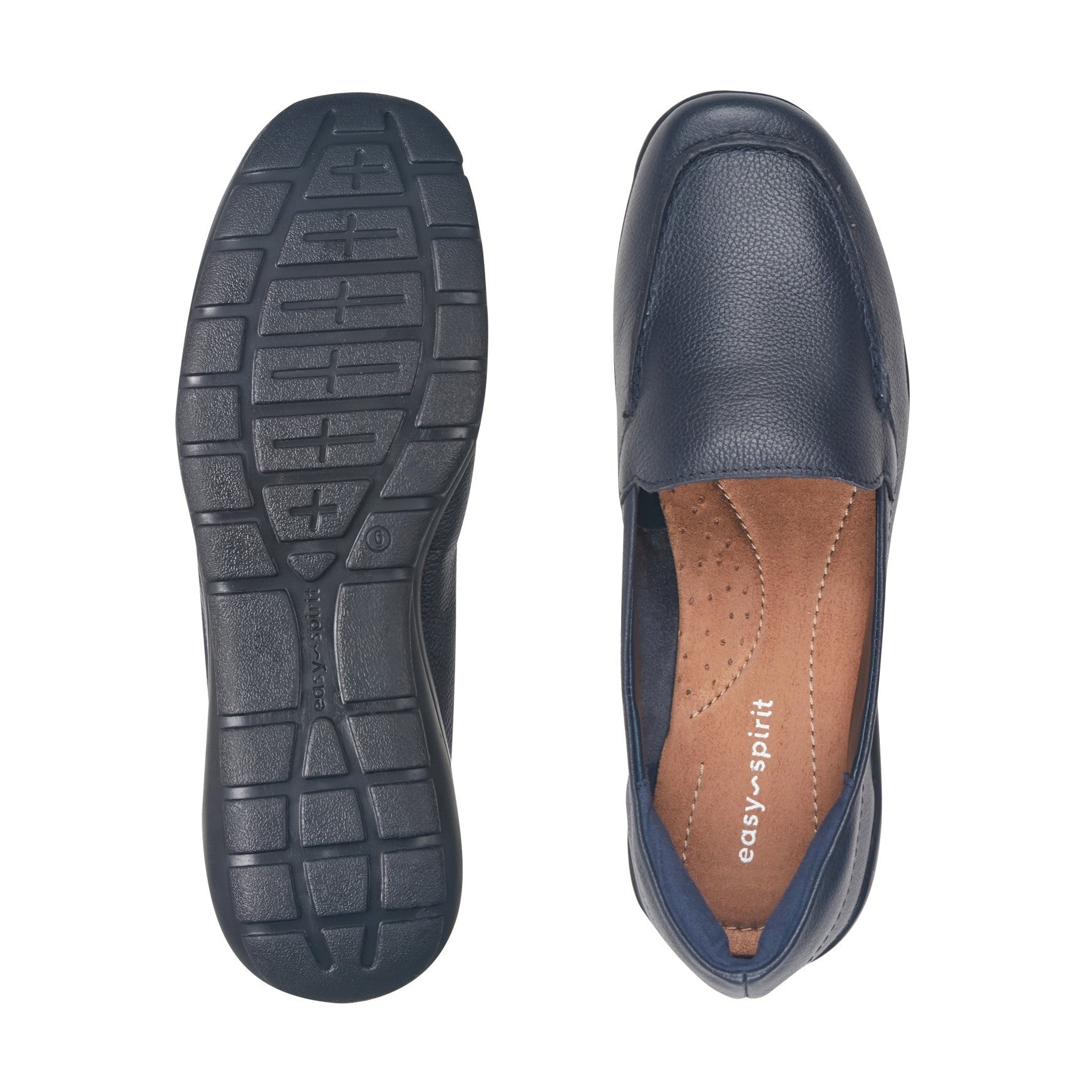 Easy Spirit Abide Casual Cushioned Arch Support Women's Casual Loafer - Bright Navy Leather - 5