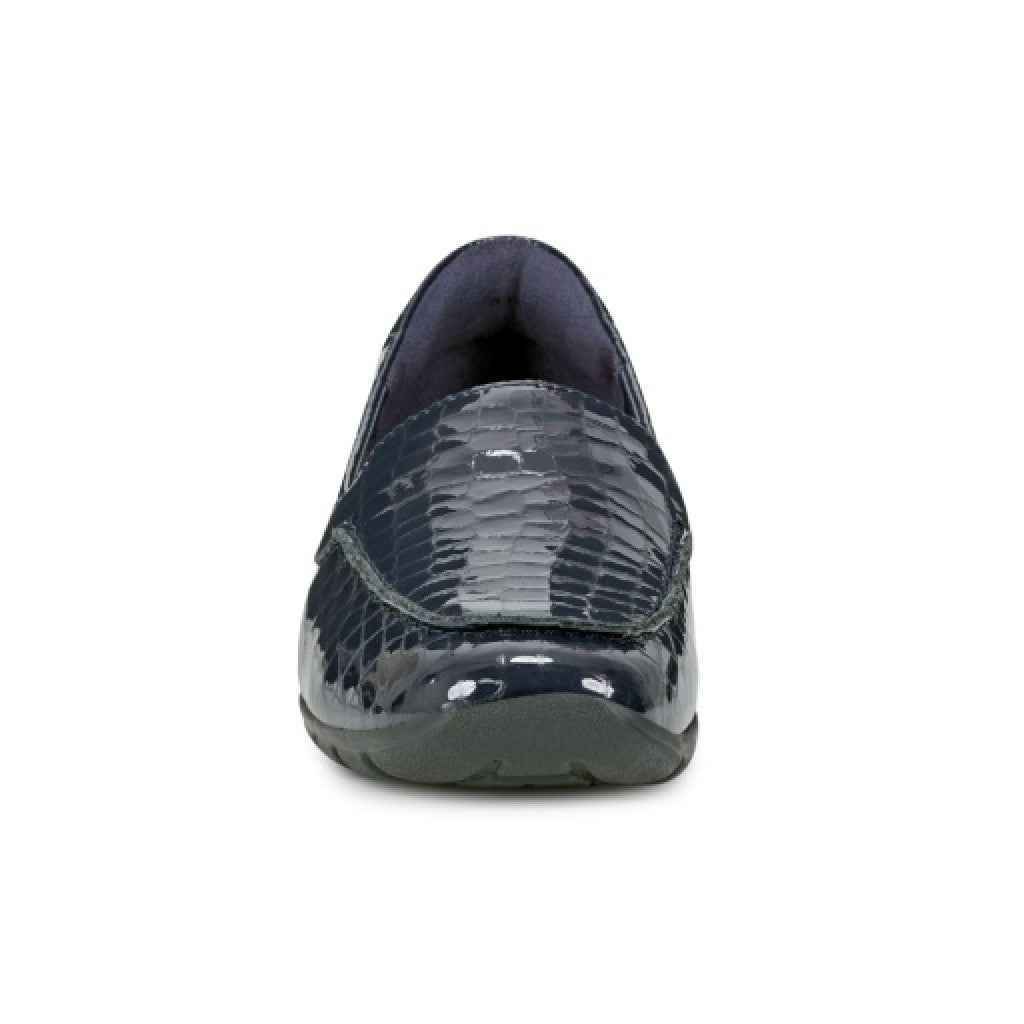 Easy Spirit Abide Croco Print Cushioned Arch Support Women's Casual Loafer - Dark Blue - 3