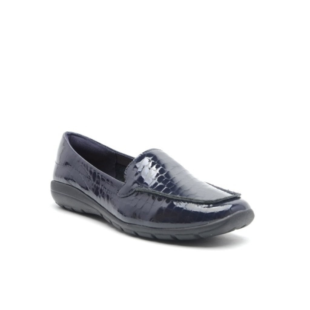 Easy Spirit Abide Croco Print Cushioned Arch Support Women's Casual Loafer - Dark Blue - 8