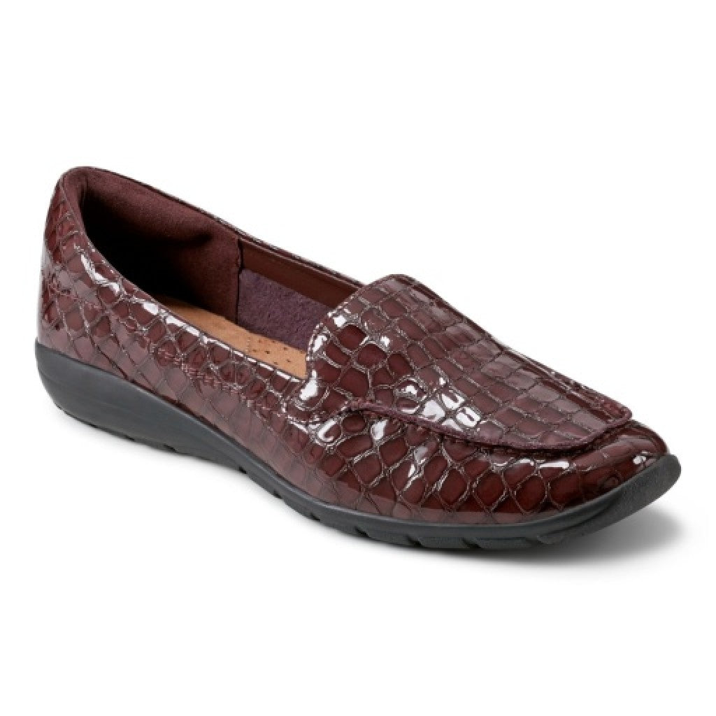 Easy Spirit Abide Croco Print Cushioned Arch Support Women's Casual Loafer - Dark Purple - 1