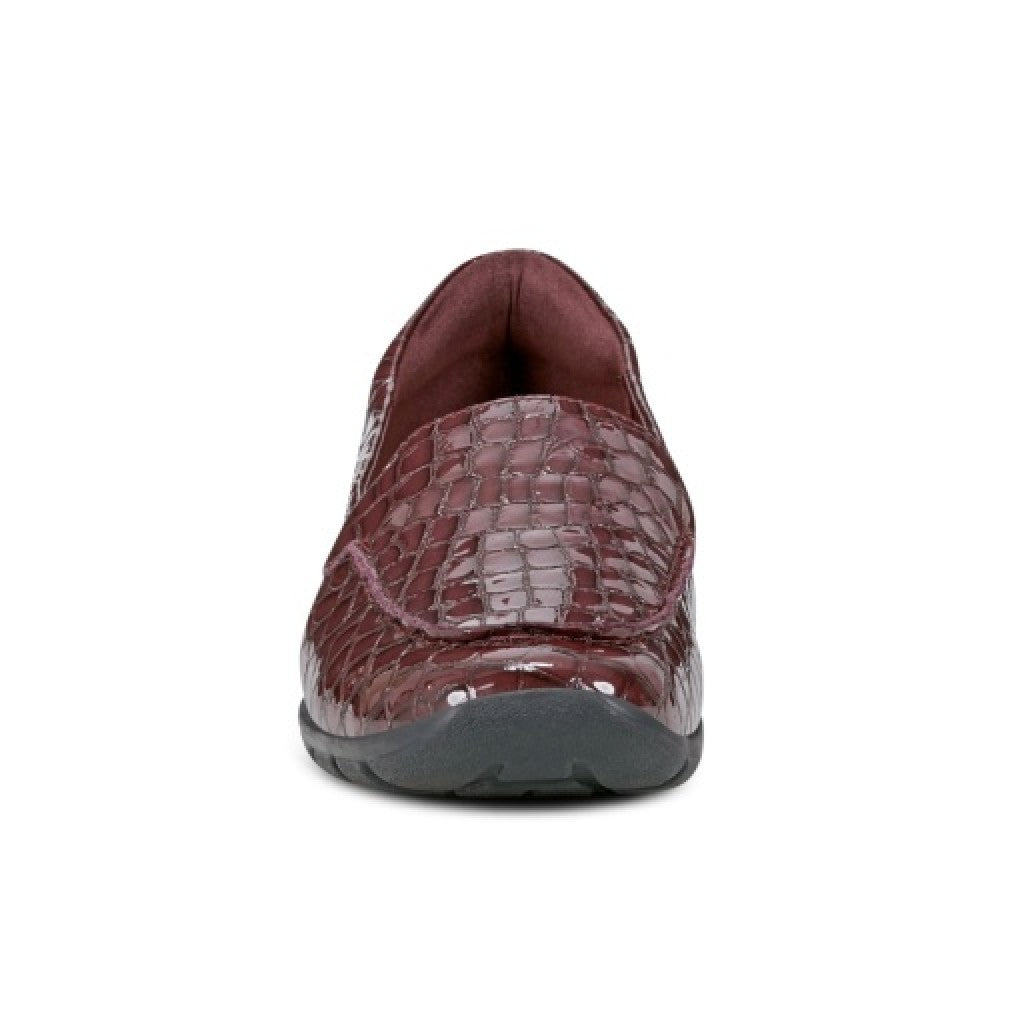 Easy Spirit Abide Croco Print Cushioned Arch Support Women's Casual Loafer - Dark Purple - 3