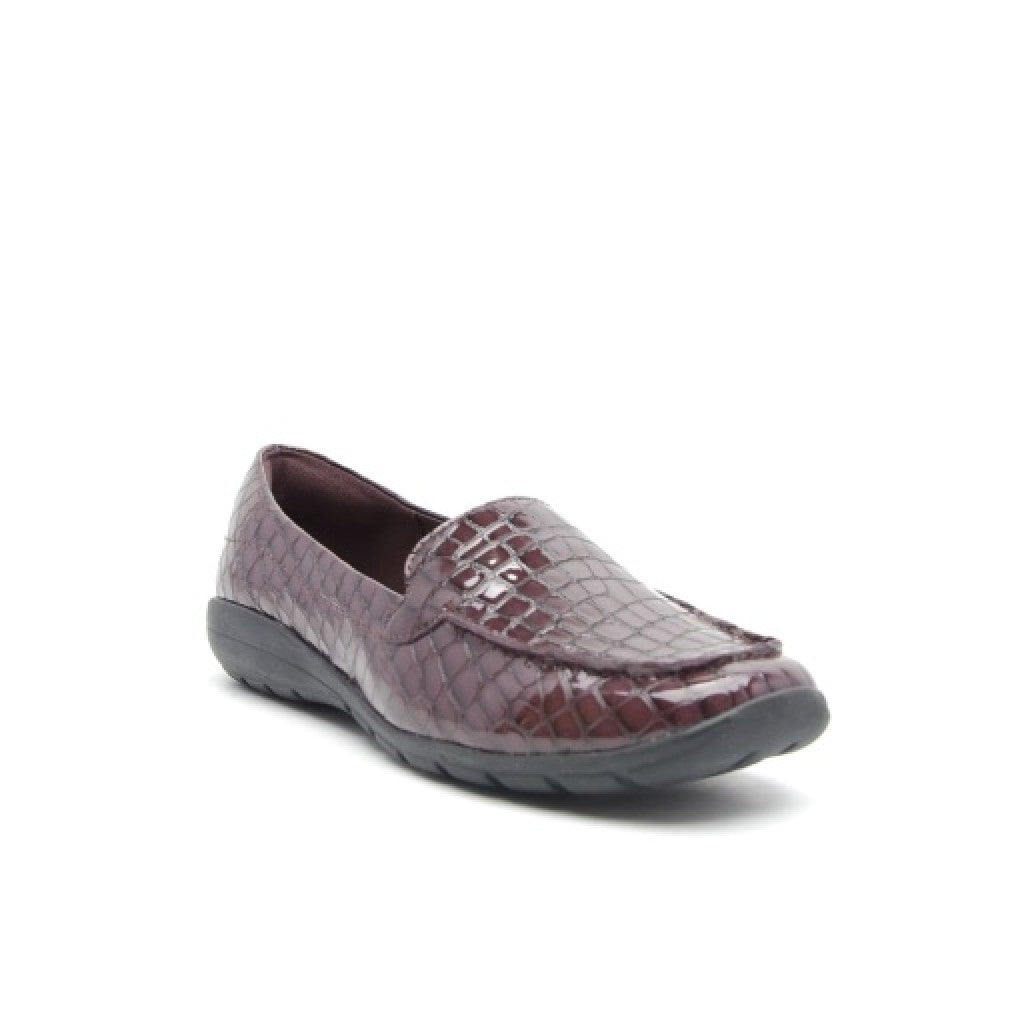 Easy Spirit Abide Croco Print Cushioned Arch Support Women's Casual Loafer - Dark Purple - 8
