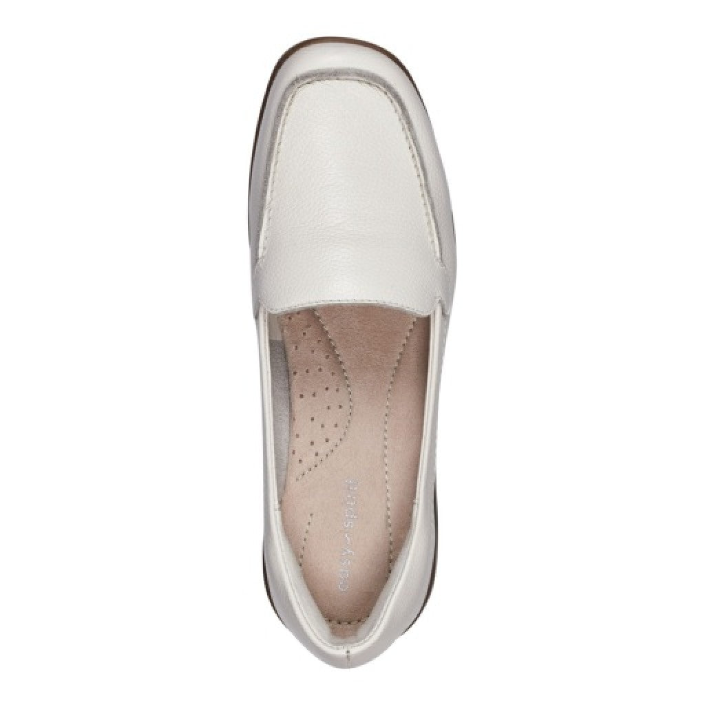 Easy Spirit Abide Croco Print Cushioned Arch Support Women's Casual Loafer - Ivory - 6
