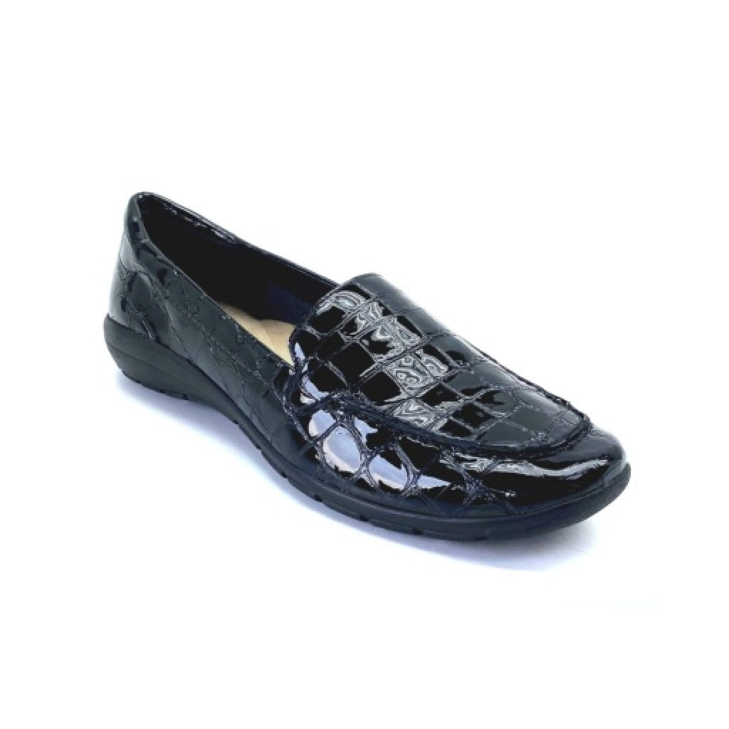 Easy Spirit Abide Croco Print Cushioned Arch Support Women's Casual Loafer - Taupe - 8