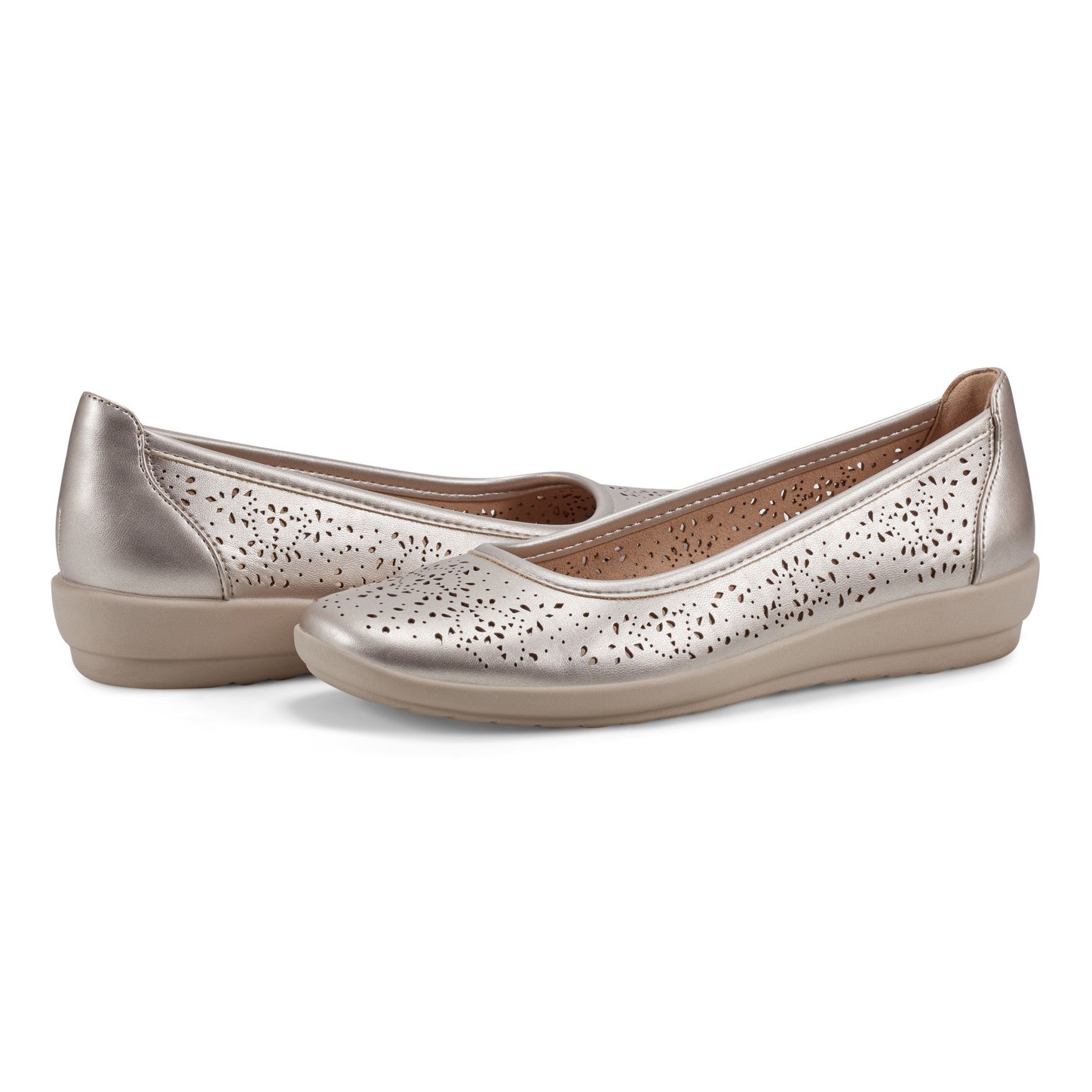 Easy Spirit Alessia Ballet Casual Cushioned Slip-On Women's Ballet Flat - Gold - 7