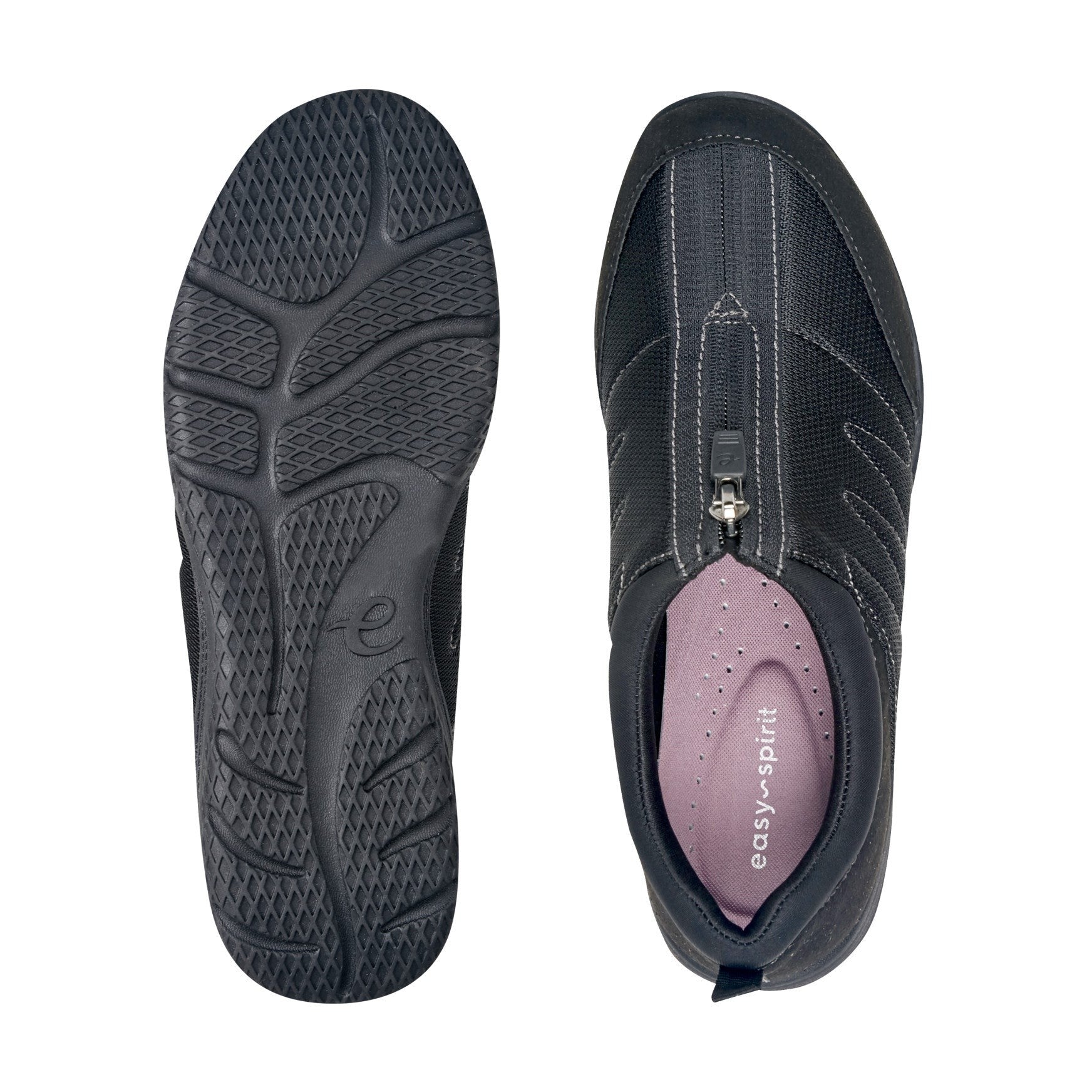 Easy Spirit Bestrong Cushioned Arch Support Women's Walking Shoe - Black Mesh - 5