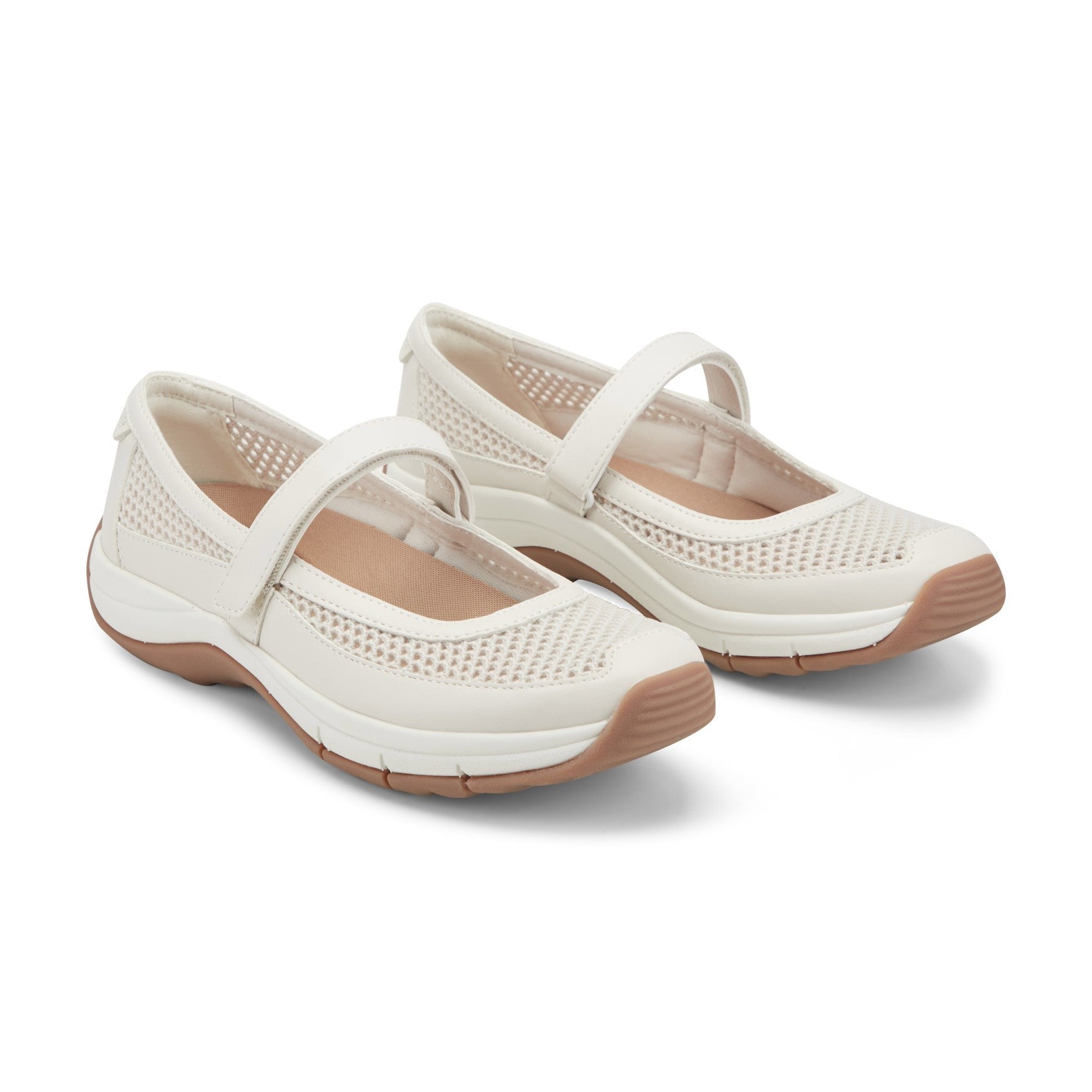 Easy Spirit Briana Cushioned Arch-Support Women's Walking Shoe - Ivory Mesh - 2