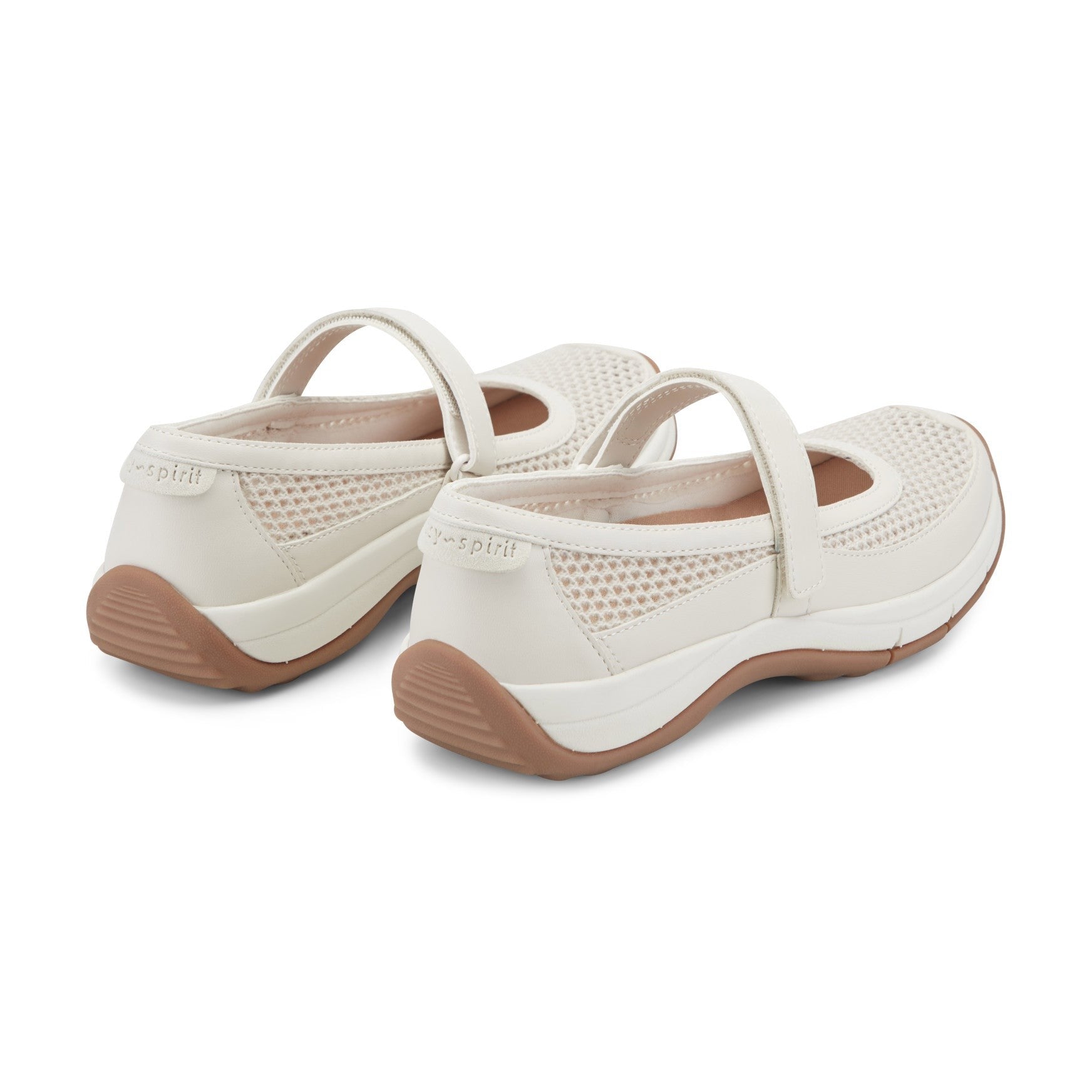 Easy Spirit Briana Cushioned Arch-Support Women's Walking Shoe - Ivory Mesh - 4