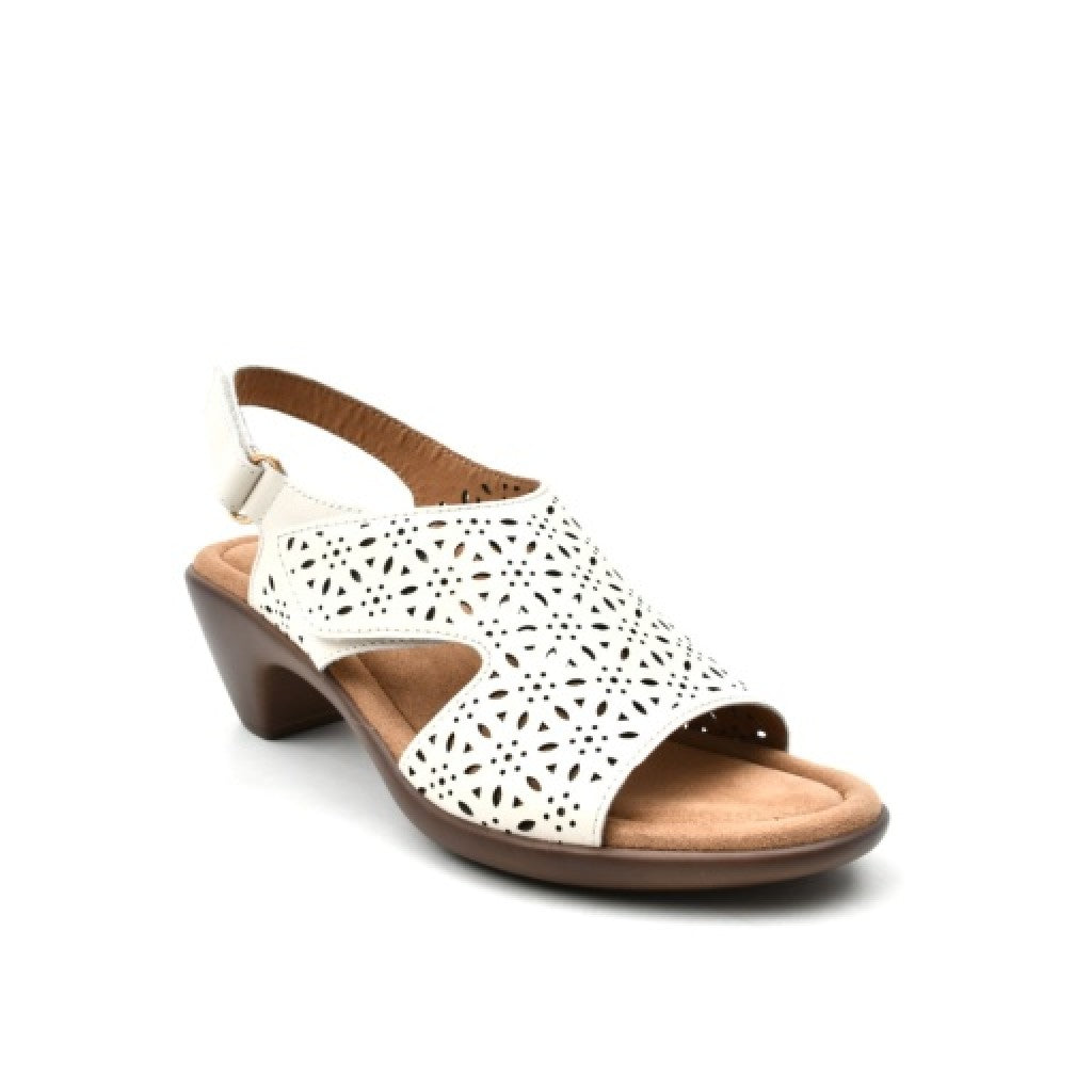 Easy Spirit Calix Cushioned Arch Support Women's Heeled Sandal - Ivory - 1