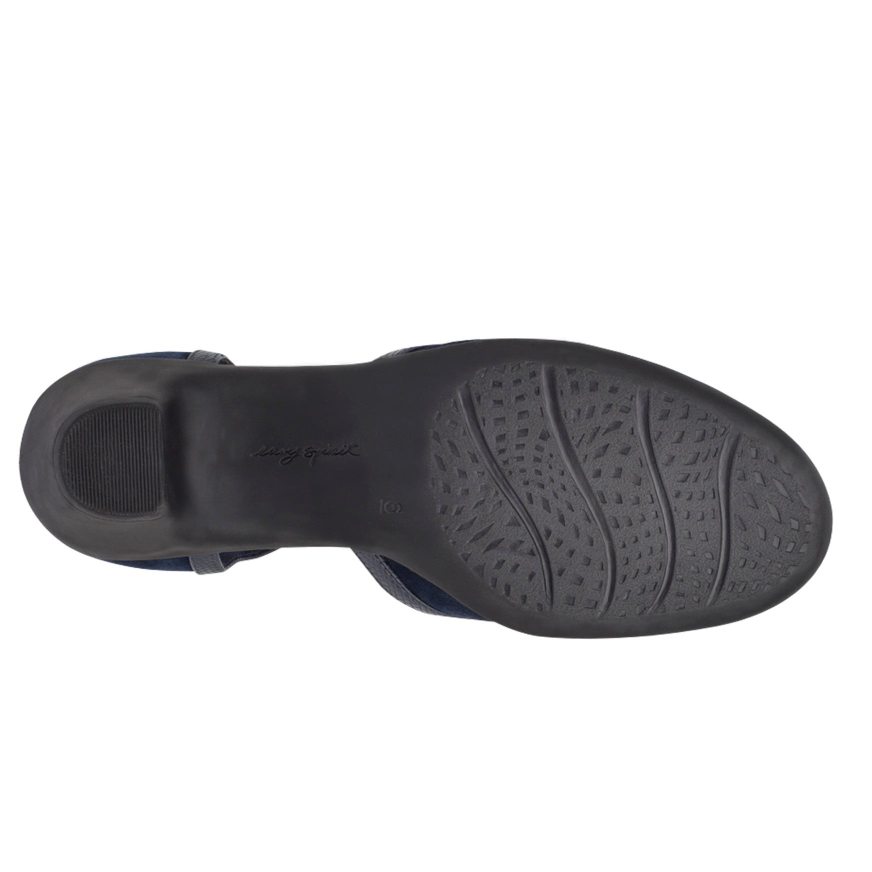 Easy Spirit Cara T-Strap Cushioned Arch Support Women's Dress Shoe - Navy Suede - 6