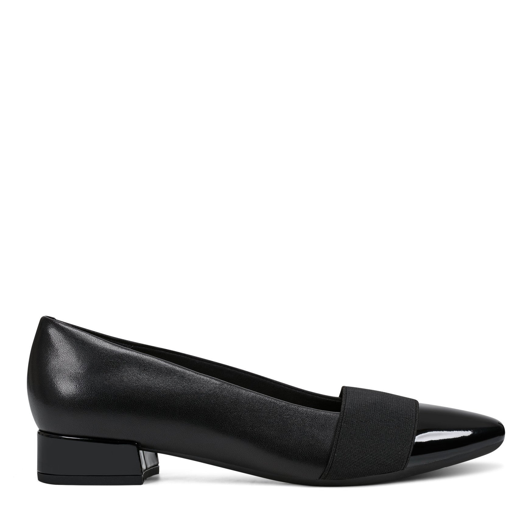 Easy Spirit Casta Cap Toe Cushioned Comfort Arch Support Women's Dress Pump - Black Leather - 1