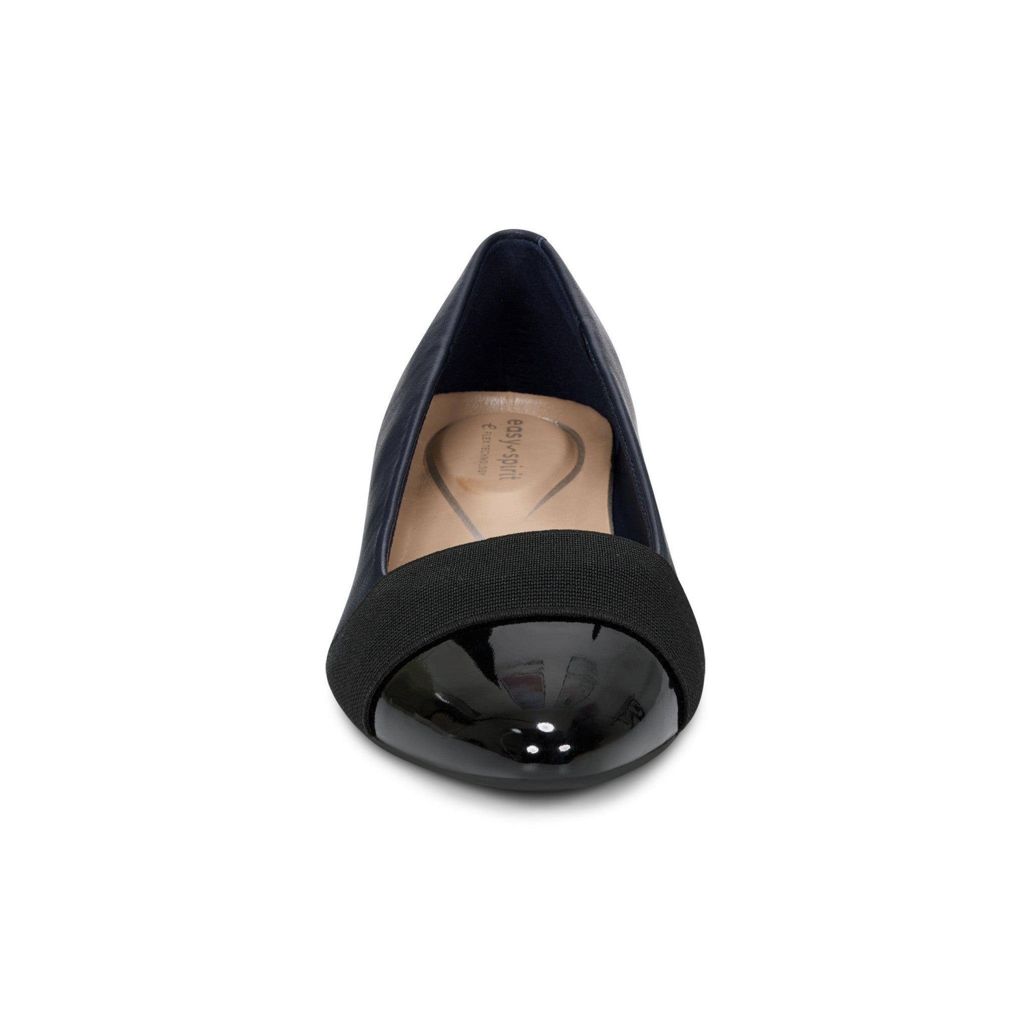 Easy Spirit Casta Cap Toe Cushioned Comfort Arch Support Women's Dress Pump - Navy Leather - 3