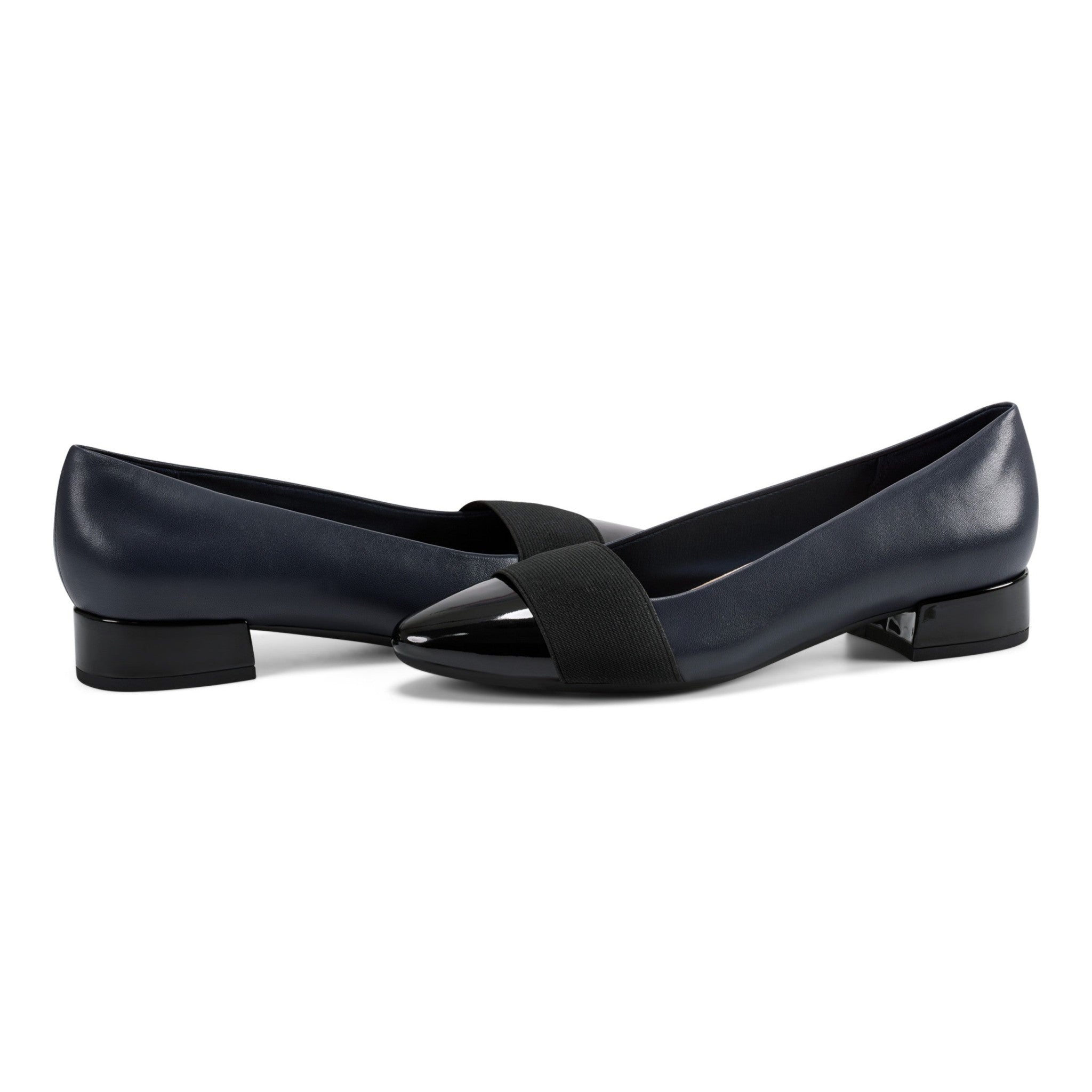 Easy Spirit Casta Cap Toe Cushioned Comfort Arch Support Women's Dress Pump - Navy Leather - 7