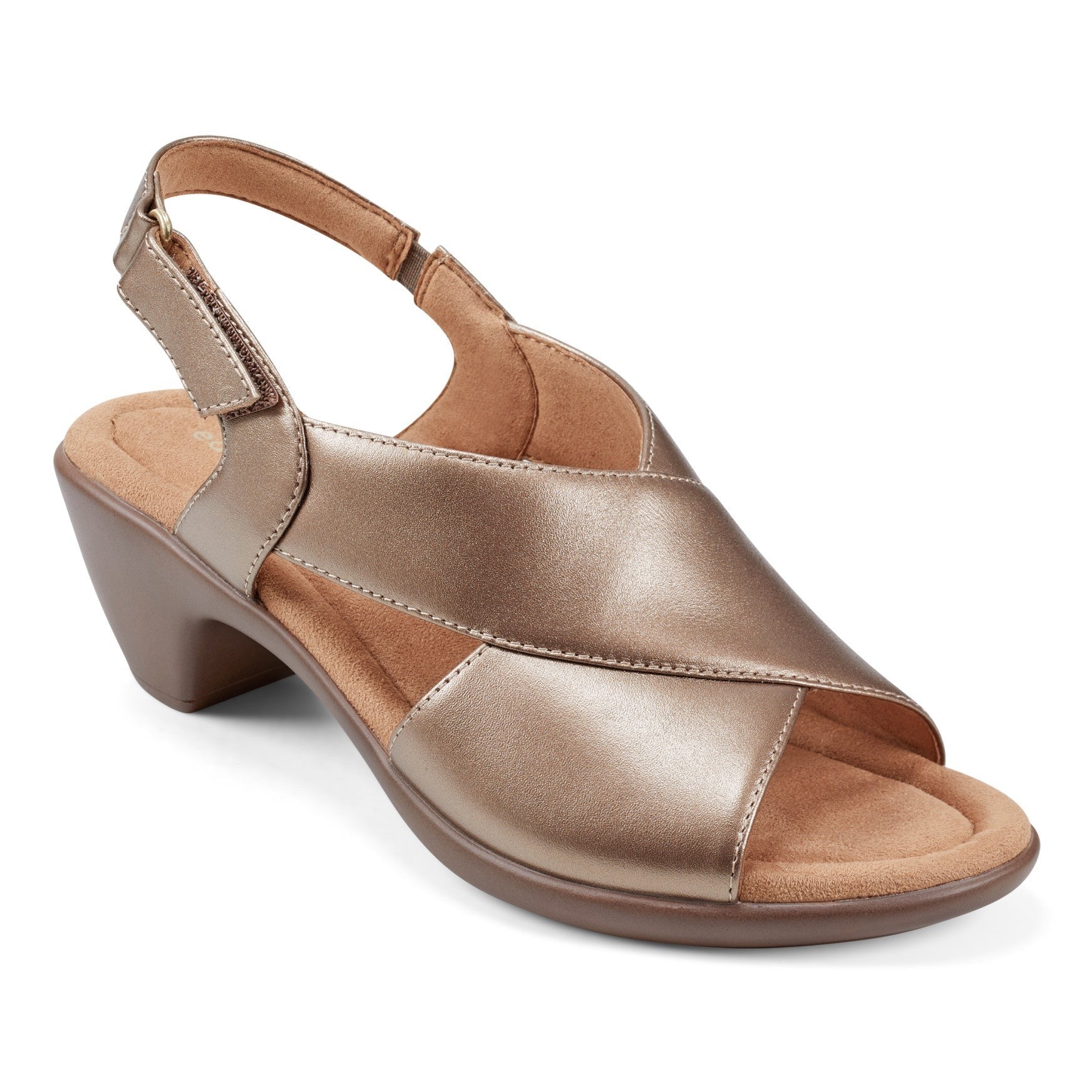 Easy Spirit Chantal Cushioned Arch Support Women's Casual Heeled Sandal - Bronze Pearlized - 2