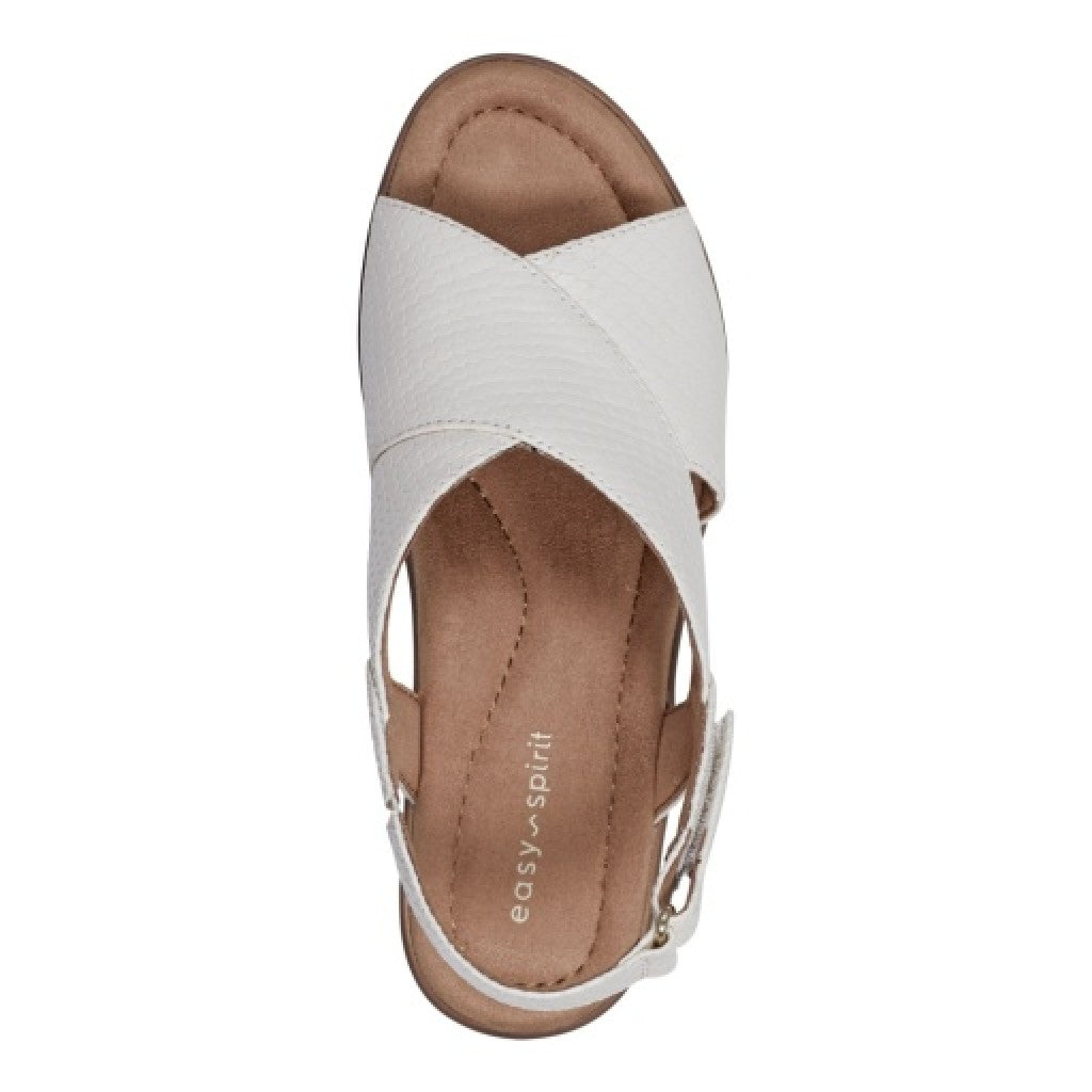 Easy Spirit Chantal Cushioned Arch Support Women's Casual Heeled Sandal - White - 6
