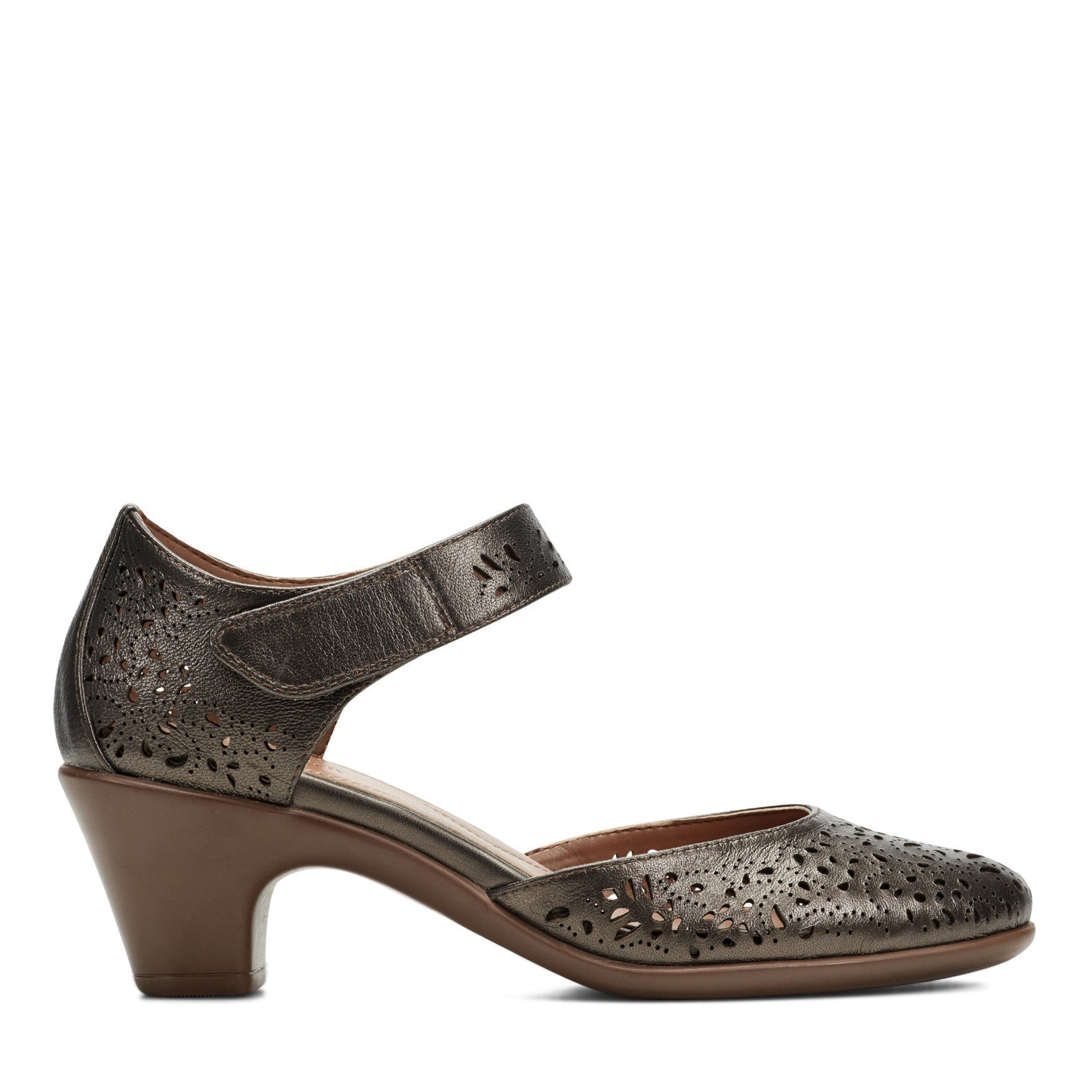 Easy Spirit Cindie Mary Jane Cushioned Arch Support Women's Dress - Pewter Leather - 1
