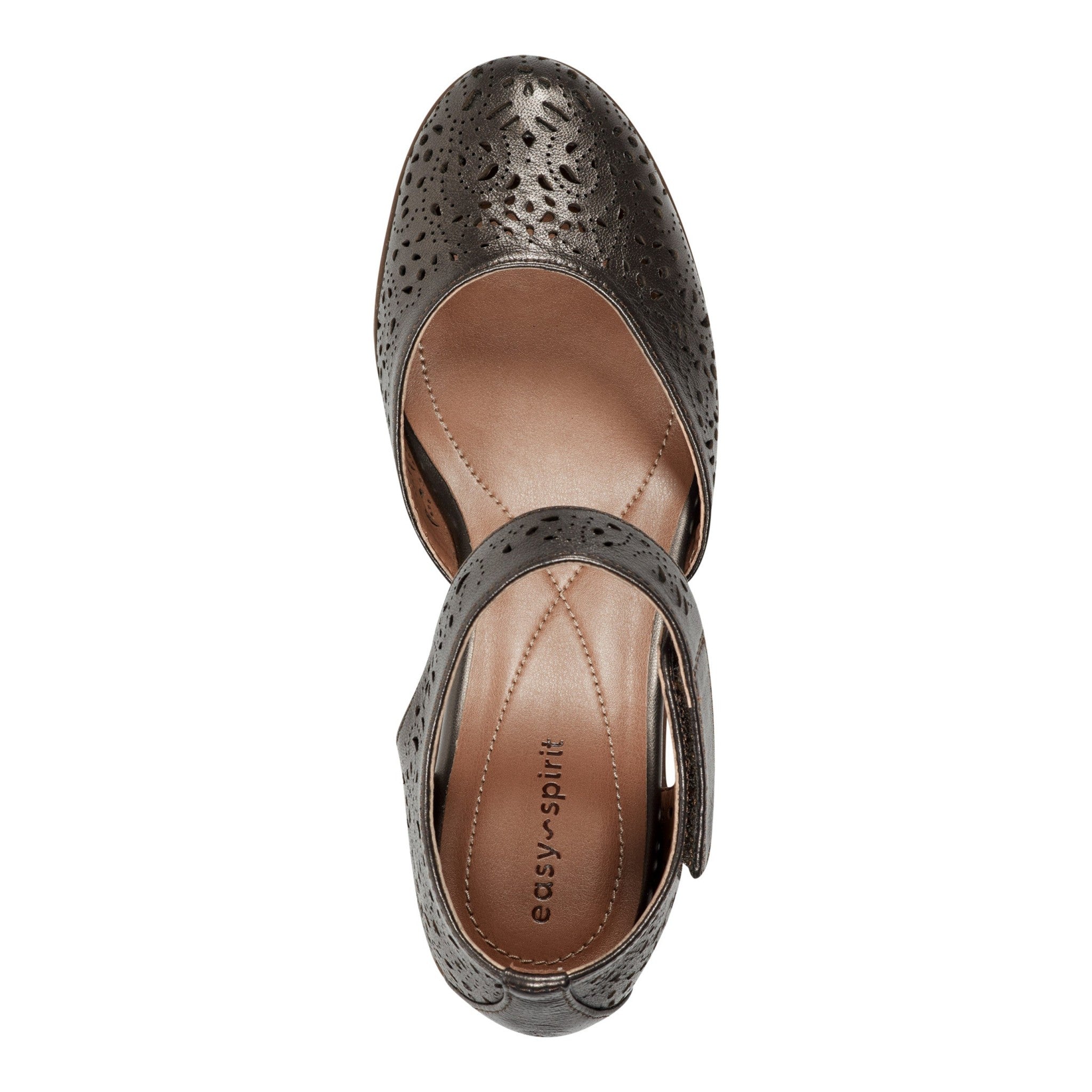 Easy Spirit Cindie Mary Jane Cushioned Arch Support Women's Dress - Pewter Leather - 5