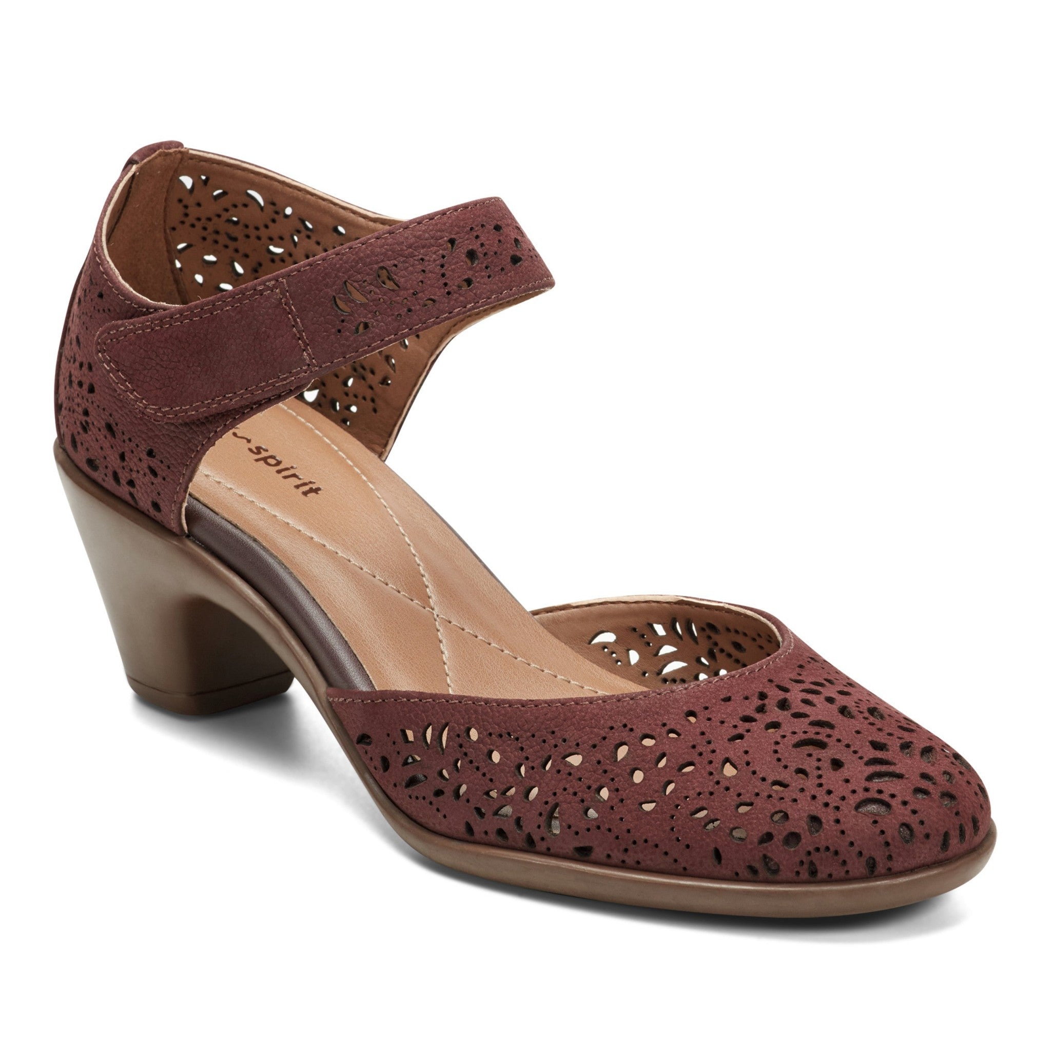 Easy Spirit Cindie Mary Jane Cushioned Arch Support Women's Dress - Red Leather - 2