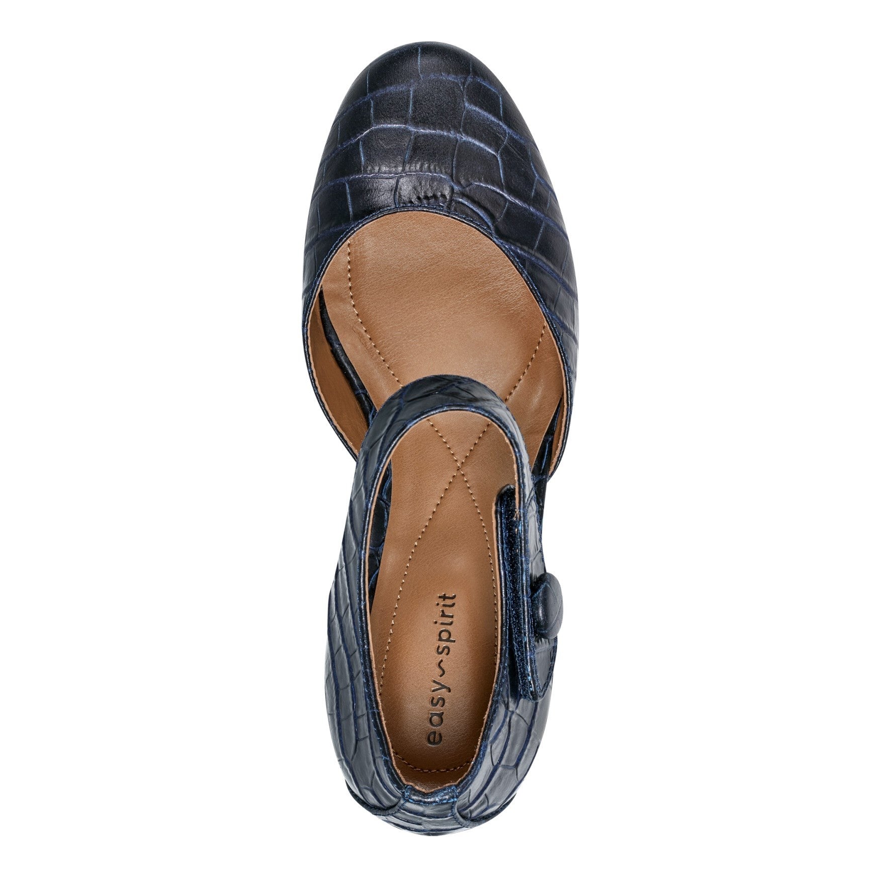 Easy Spirit Clarice Cushioned Arch Support Mary Jane Women's Dress Shoe - Dark Blue Croco - 5