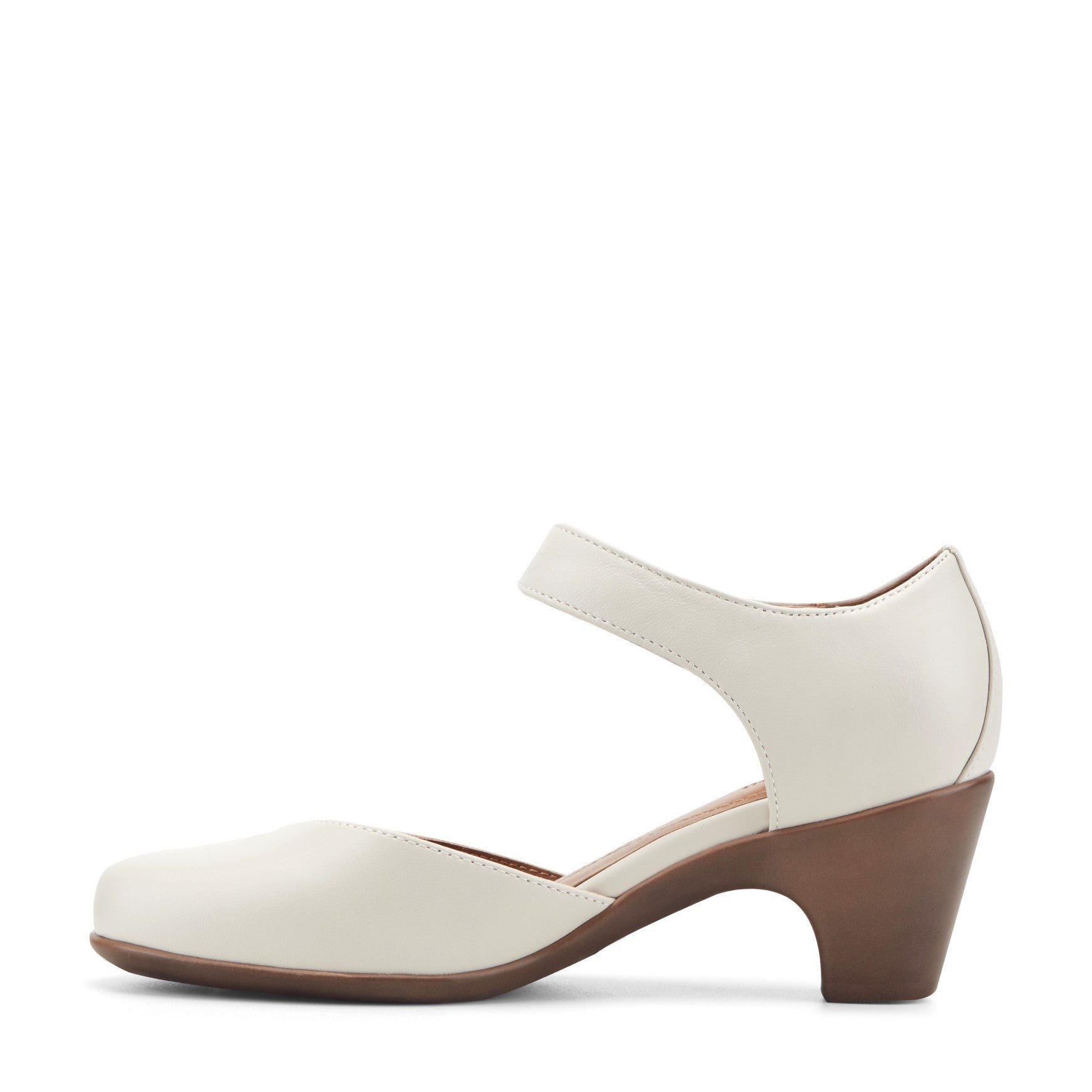 Easy Spirit Clarice Cushioned Arch Support Mary Jane Women's Dress Shoe - Ivory Leather - 4
