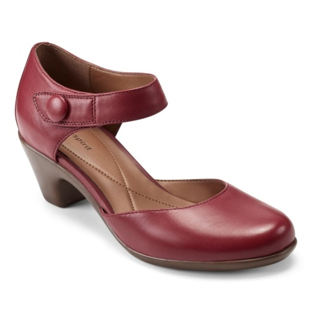 Easy Spirit Clarice Cushioned Arch Support Mary Jane Women's Dress Shoe - Medium Red - 1