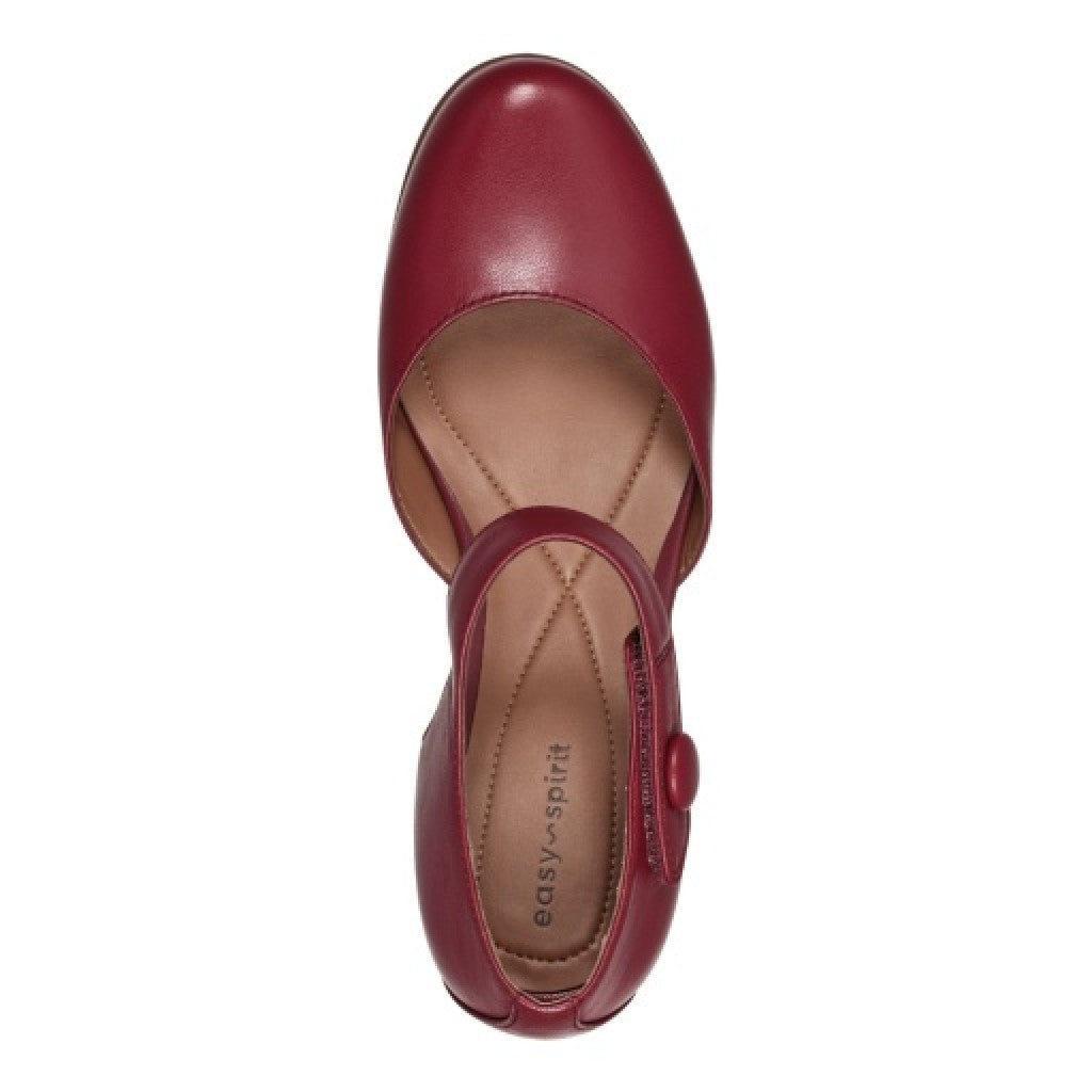 Easy Spirit Clarice Cushioned Arch Support Mary Jane Women's Dress Shoe - Medium Red - 5