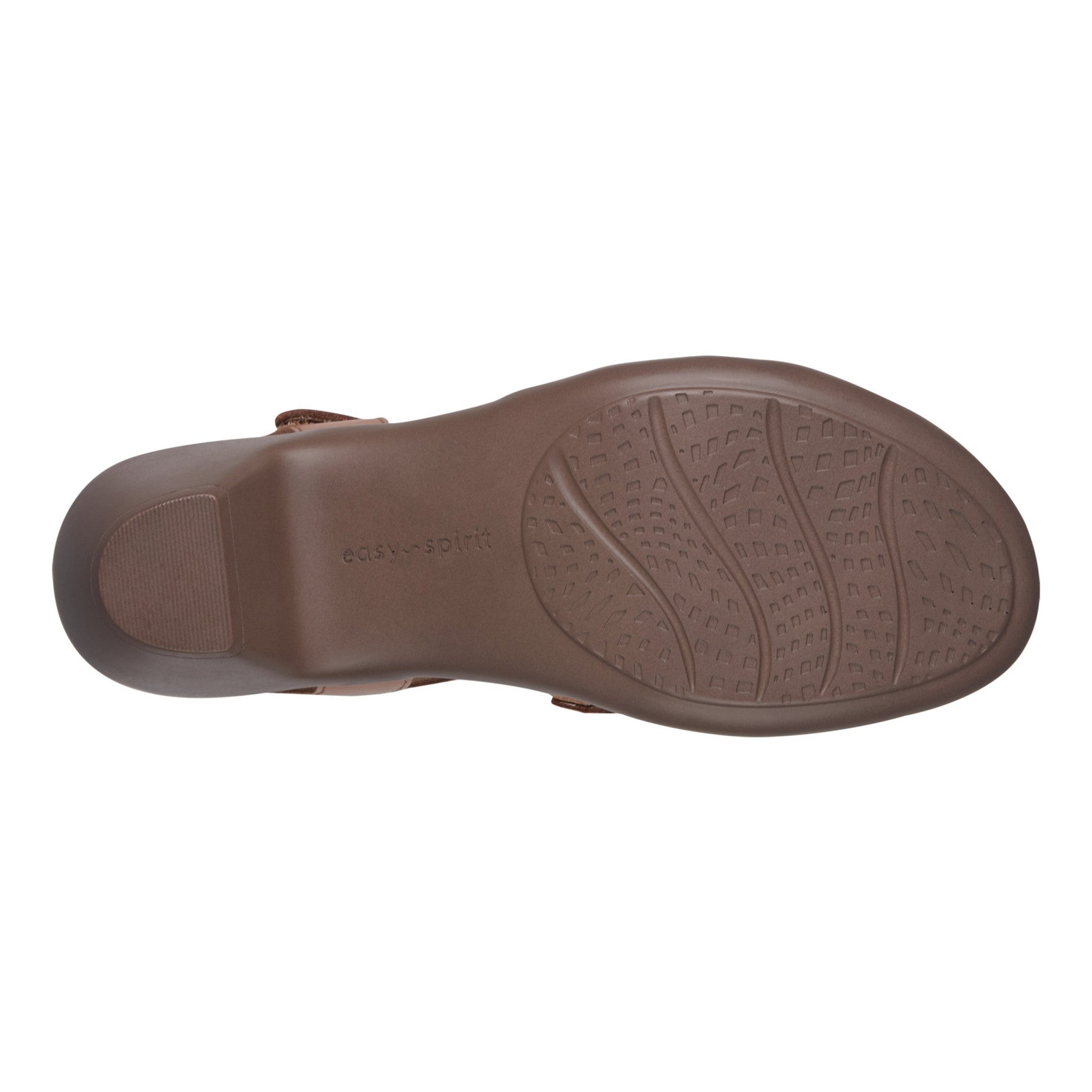 Easy Spirit Cortney Cushioned Arch Support Women's Heeled Sandal - Medium Brown Leather - 6