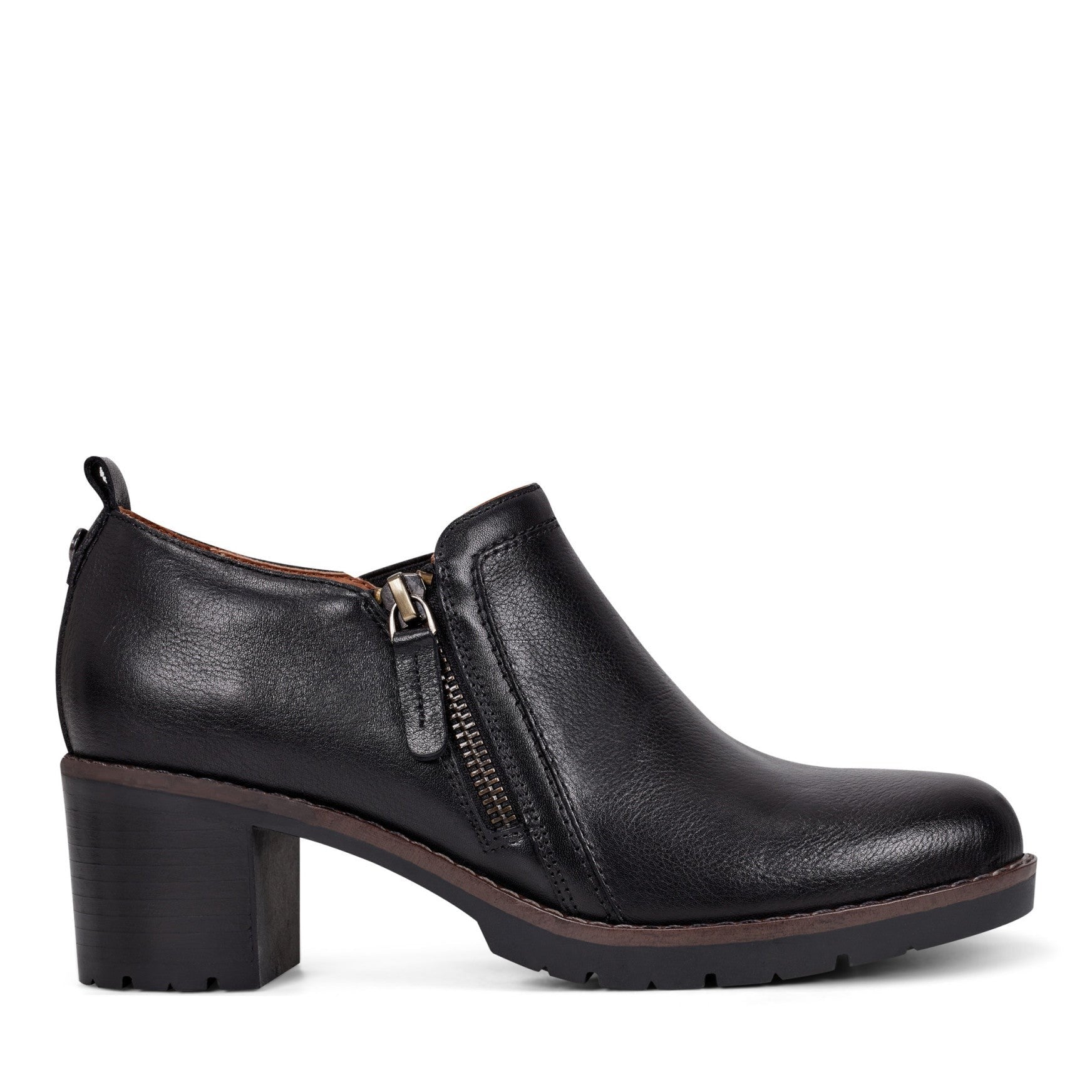 Easy Spirit Cosa Cushioned Arch Support Women's Casual Slip On - Black Leather - 1
