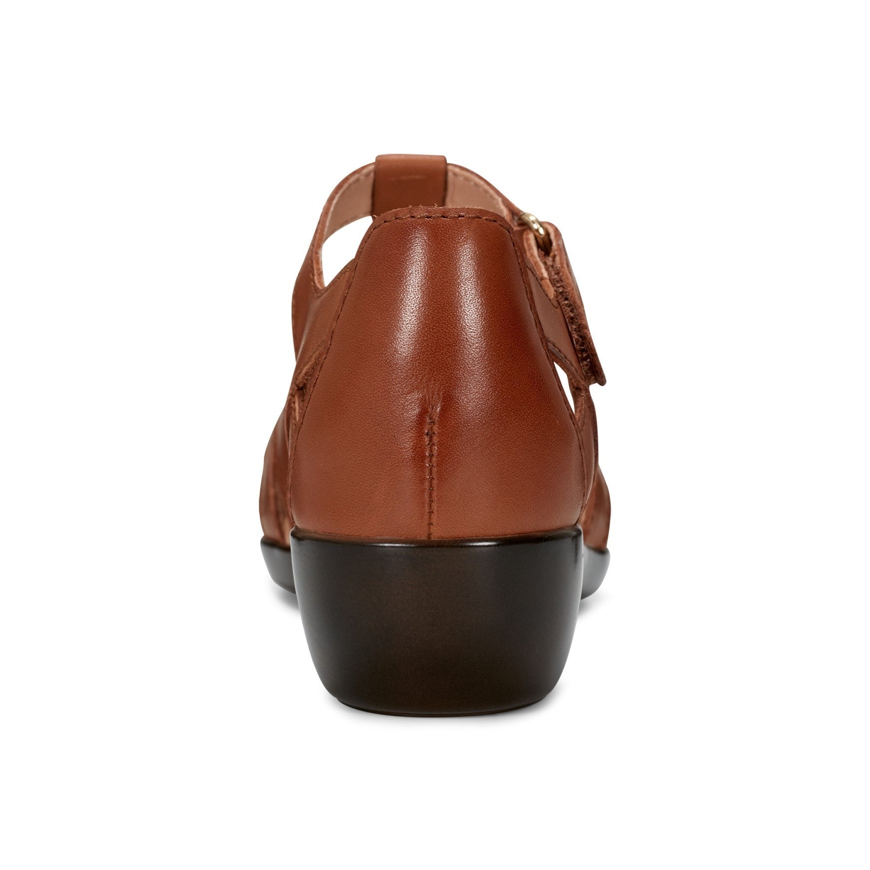 Easy Spirit Darlyn T-Strap Cushioned Arch Support Women's Dress - Brown Leather - 4